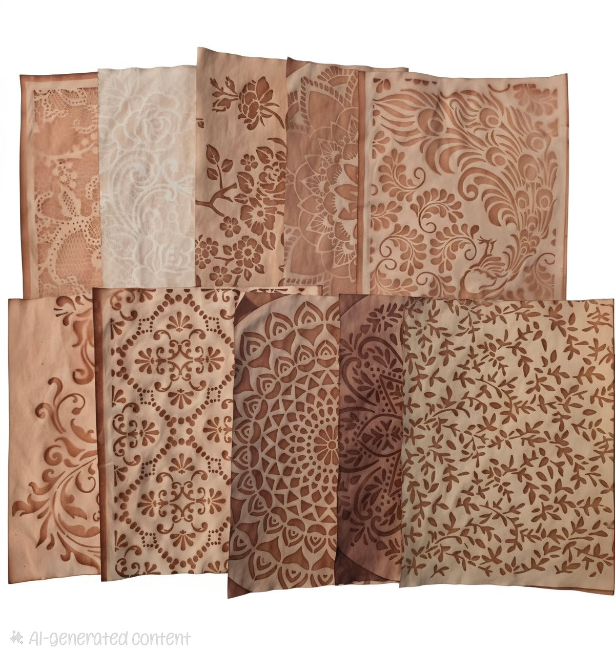 Avocado Dyed Pattern Papers