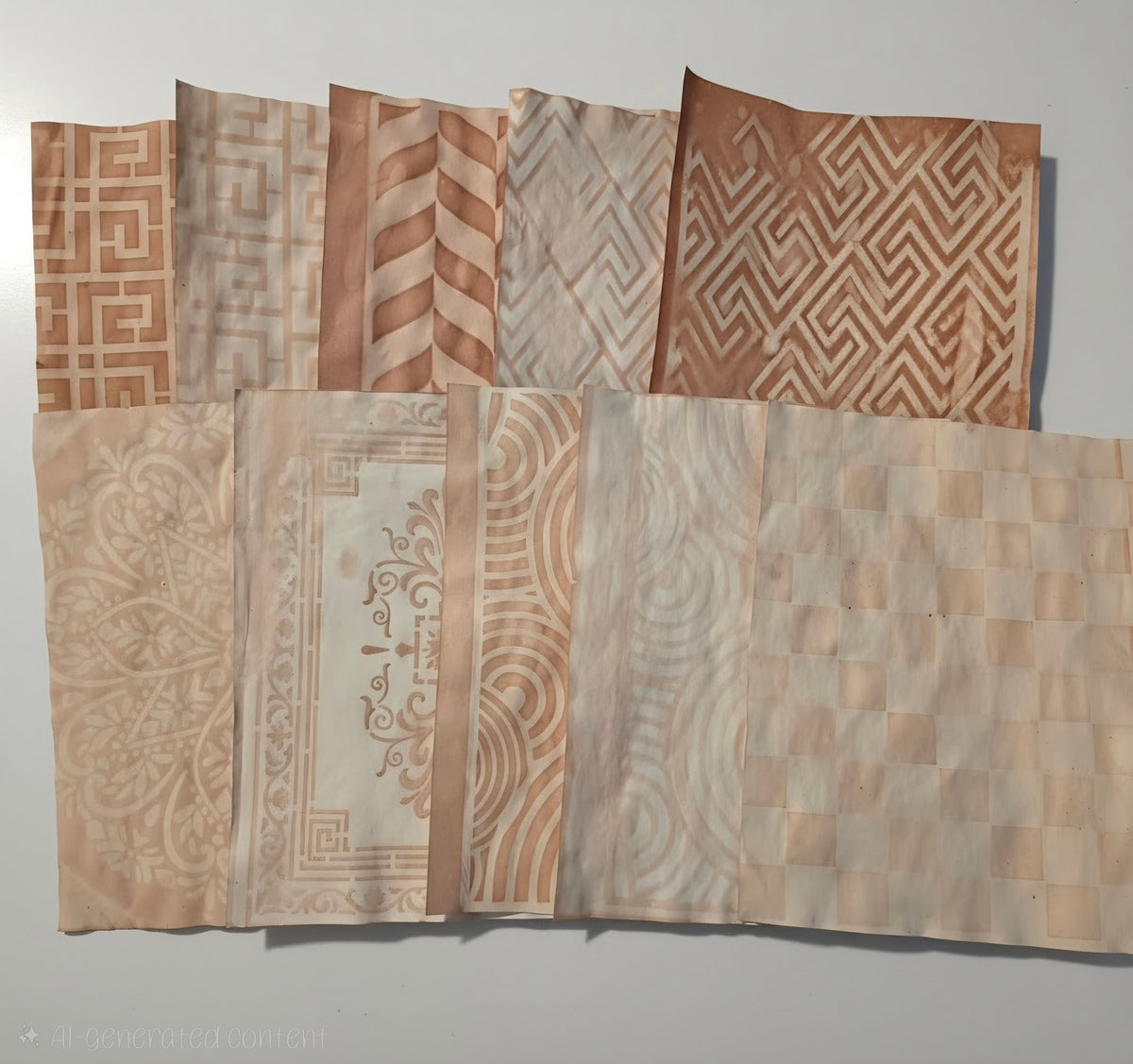 Avocado Dyed Pattern Papers