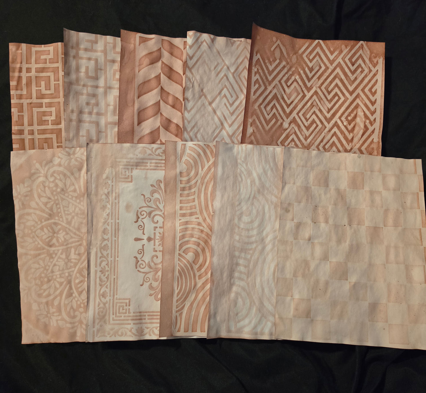 Avacado Dyed Patterns Set 2