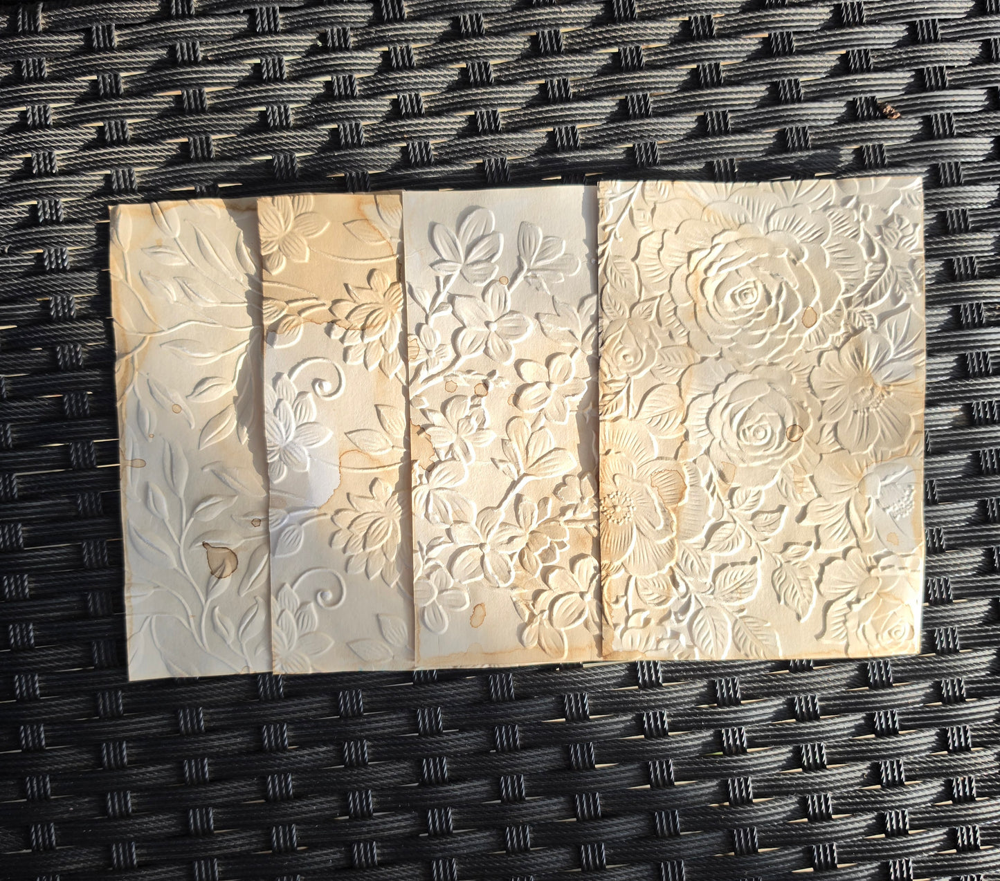 Embossed index cards