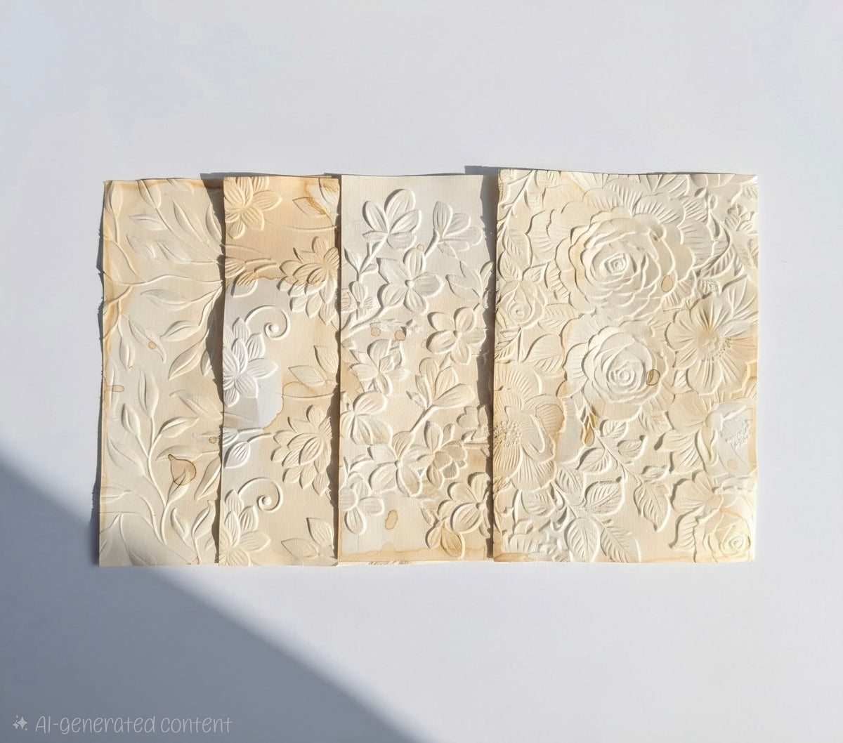 Embossed index cards