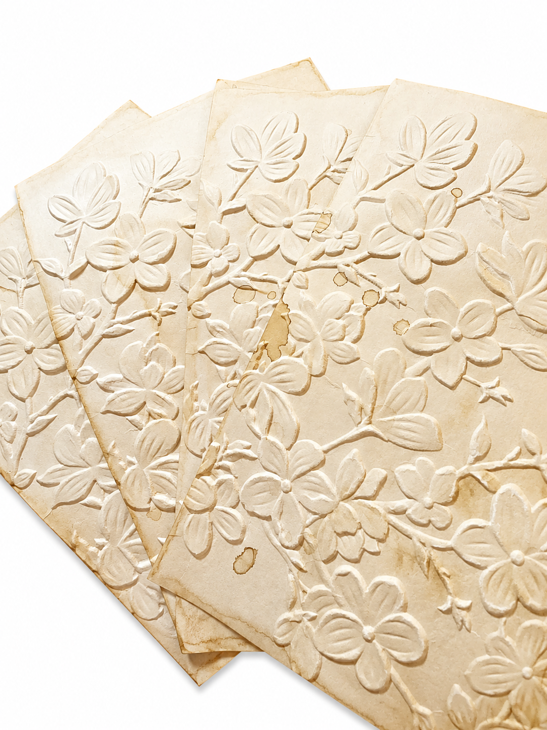 Embossed index cards